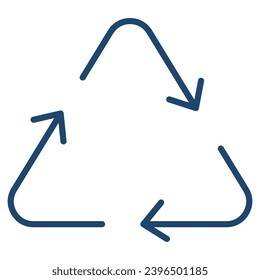 Ilustración de la línea de icono de reciclaje