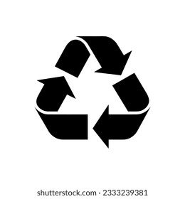 Recycling symbol icon on white background