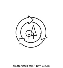 Recycling symbol icon. Simple element illustration. Recycling symbol symbol design from Ecology collection set. Can be used in web and mobile on white background