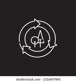 Recycling symbol icon. Simple element illustration. Recycling symbol symbol design from Ecology collection set. Can be used in web and mobile