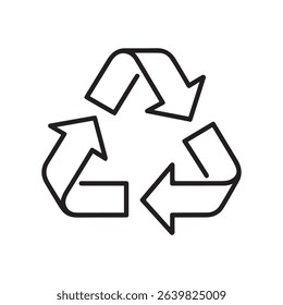 Recycling Symbol Icon: Sustainable Eco-Friendly Arrows for Environmental Design