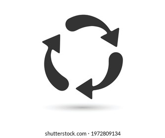 Recycling symbol icon vector black