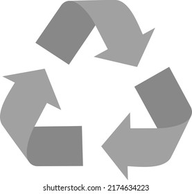 Imagen vectorial de icono de símbolo de reciclaje. También se puede usar para símbolos. Adecuado para aplicaciones móviles, aplicaciones web y medios impresos.