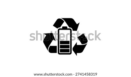 Recycling symbol with mobile phone inside