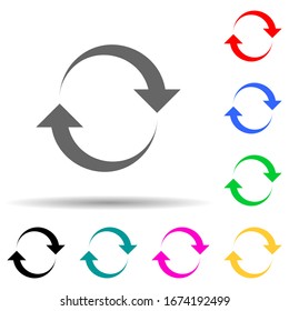 recycling symbol multi color style icon. Simple thin line, outline vector of web icons for ui and ux, website or mobile application