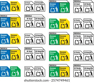 Recycling Symbol Multi Materials Spain - Símbolo de reciclaje Multi Material España