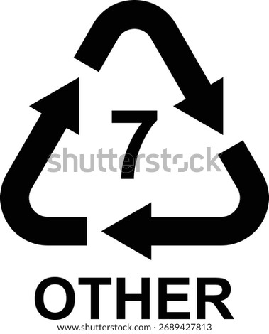 Recycling symbol for plastic type 7, labeled as 