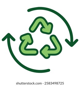 Recycling symbol promoting sustainability and waste management isolated vector illustration