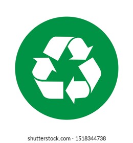The recycling symbol is reused. icon- Vector 
