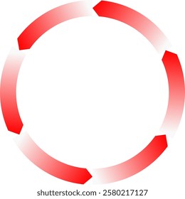 Recycling symbol or rotating cycle on white screen.