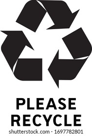 Recycling symbol, save the world