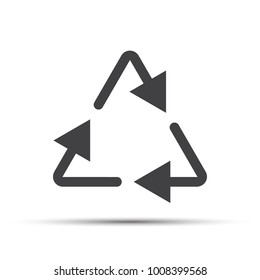 Recycling symbol three arrows