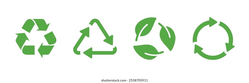 Recycling Symbol Variations Design Vector Illustration