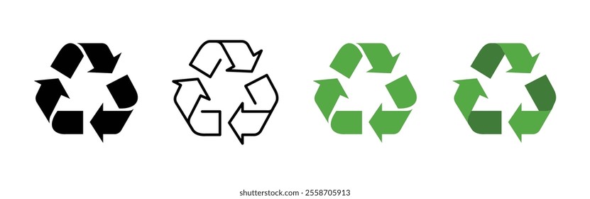 Recycling Symbol Variations Design Vector Illustration