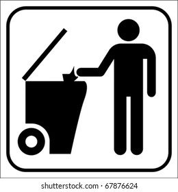 Recycling symbol, vector