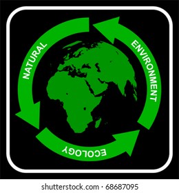Recycling symbol, vector