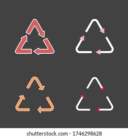 Símbolo de reciclaje vector - conjunto de iconos. Iconos ecológicos.