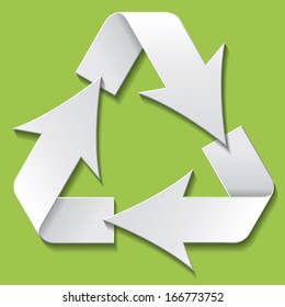 Recycling symbol. Vector illustration