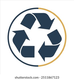 Recycling Symbol Vector with white background 