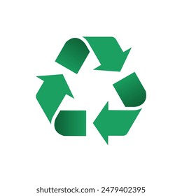 recycling symbol. waste processing. icon vector