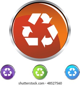 Recycling-Symbol-Web-Schaltfläche einzeln auf Hintergrund