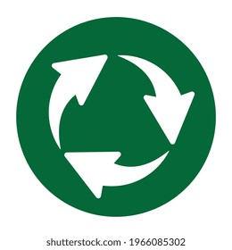 Recycling symbol, web icon, vector