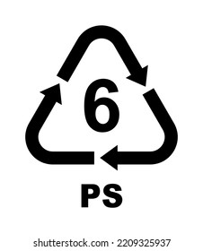 Recycling von Symbolen für Plastik. Vektorsymbol-Abbildung (PS)