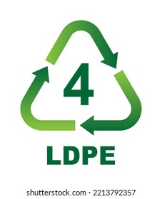 Símbolos De Reciclado Para El Plástico. Ilustración del icono del vector (LDPE)
