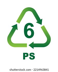 Símbolos De Reciclado Para El Plástico. Ilustración del icono del vector (PS)