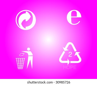 recycling symbols set