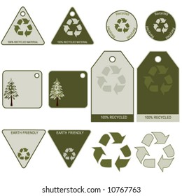 Recycling Tag Set / Global warming. More sets in my Portfolio