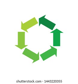 recycling template icon, recycling design elements