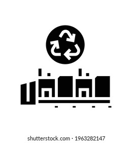 recycling textile machine glyph icon vector. recycling textile machine sign. isolated contour symbol black illustration