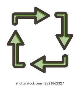 Recycling Thick Line Filled Colors For Personal And Commercial Use.
