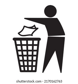 recycling Tidy man Logo, garbage Vector EPS
