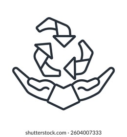 recycling time icons isolated on White Background. Flat style design
