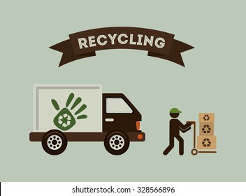 recycling transport design, vector illustration eps10 graphic 
