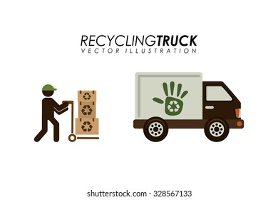 recycling transport design, vector illustration eps10 graphic 