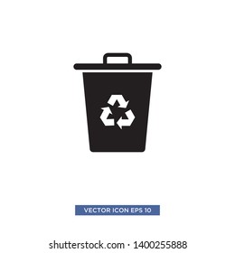 ilustración de vectores de icono de reciclar basura