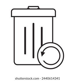 diseño de vector de icono de basura de reciclaje