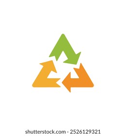 Diseño de Vector de triángulo de reciclaje, icono de triángulo de reciclaje