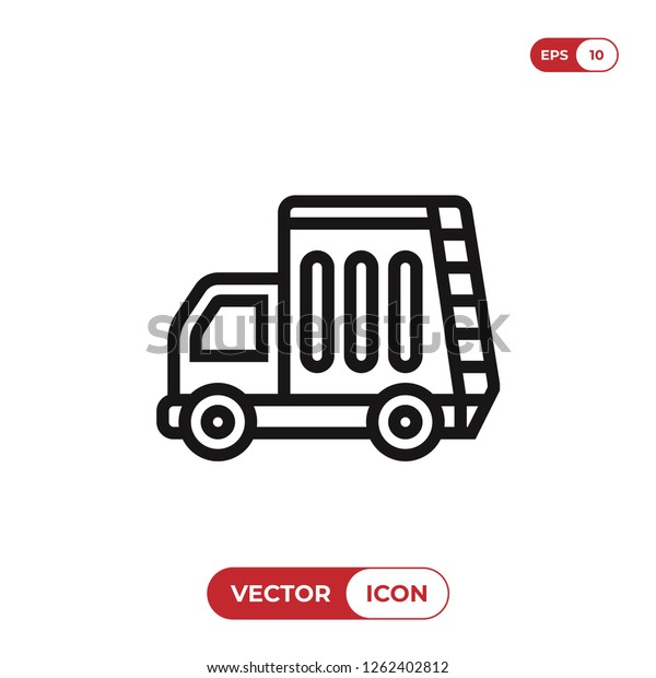 Recycling truck icon
vector