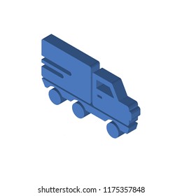 Recycling Truck isometric left top view 3D icon