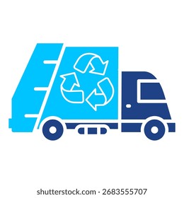 Recycling LKW einfache Vektorsymbol-Sammlung