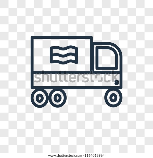 Recycling truck vector icon isolated\
on transparent background, Recycling truck logo\
concept