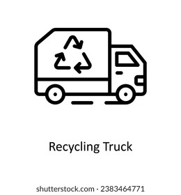 Recycling Truck vector outline  Design illustration. Symbol on White background EPS 10 File 