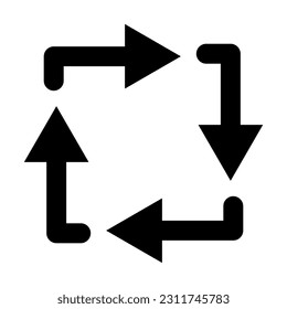 Recycling Vector Glyph Icon For Personal And Commercial Use.

