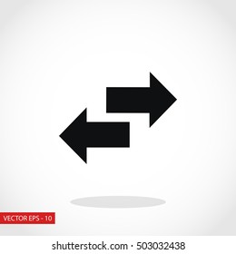 Recycling vector icon, flat design best vector icon