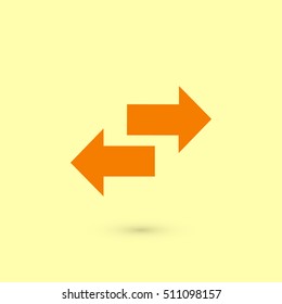 Recycling vector icon, flat design best vector icon