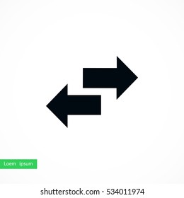Recycling vector icon, flat design best vector icon